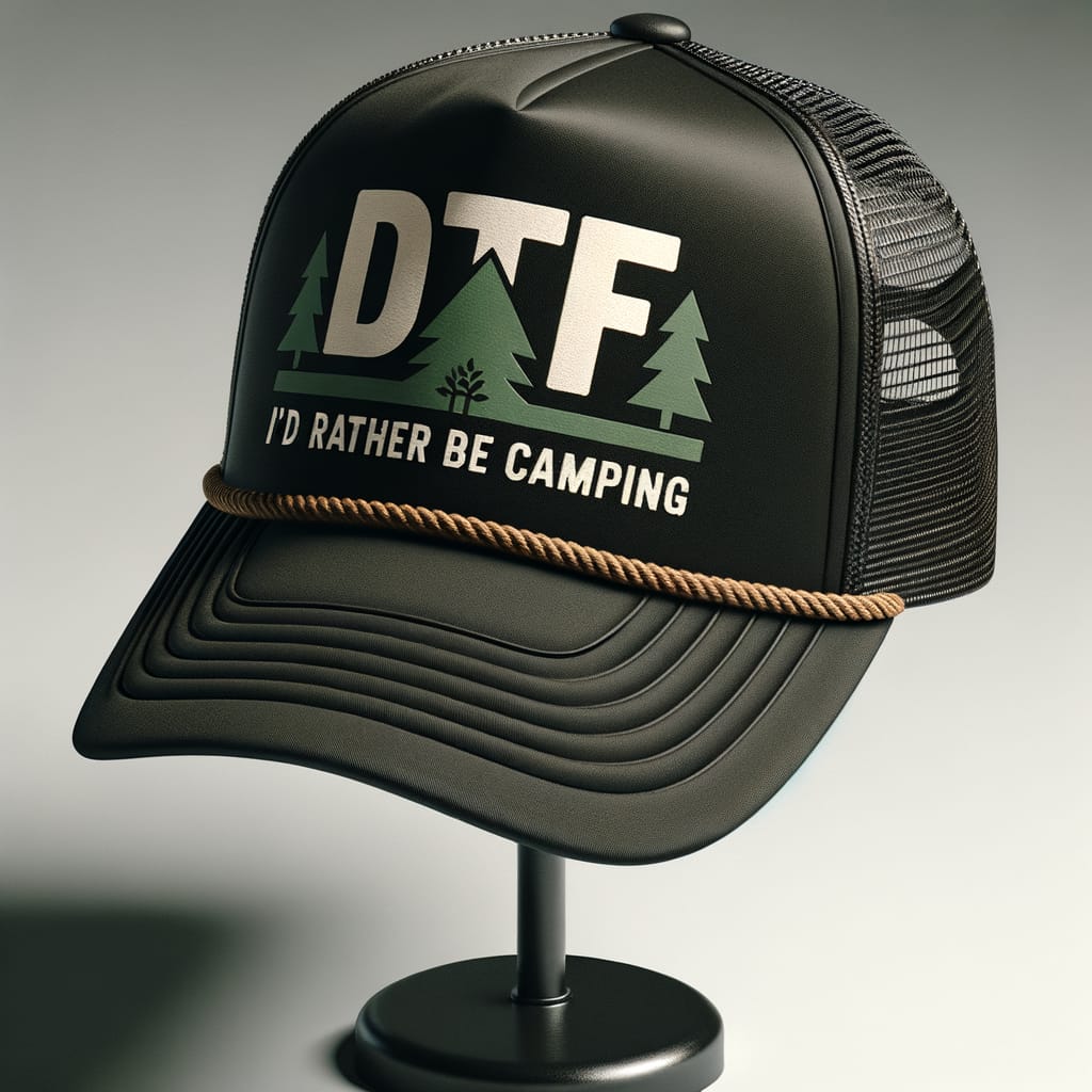 I'd Rather Be Camping Trucker Hat
